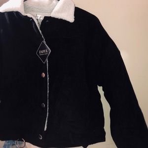 ZAFUL fur collar / sleeve jacket.